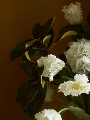A close up of the Hydrangea, Tulip and Magnolia Leaf Branch 