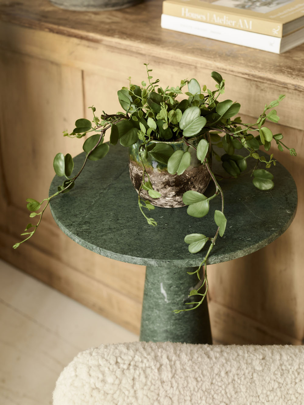 Faux Bauhinia Potted Plant, Green - 56 cm