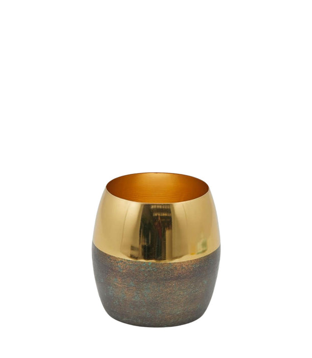 Bronze Plant Pot, Bronze - 16 x 16 cm