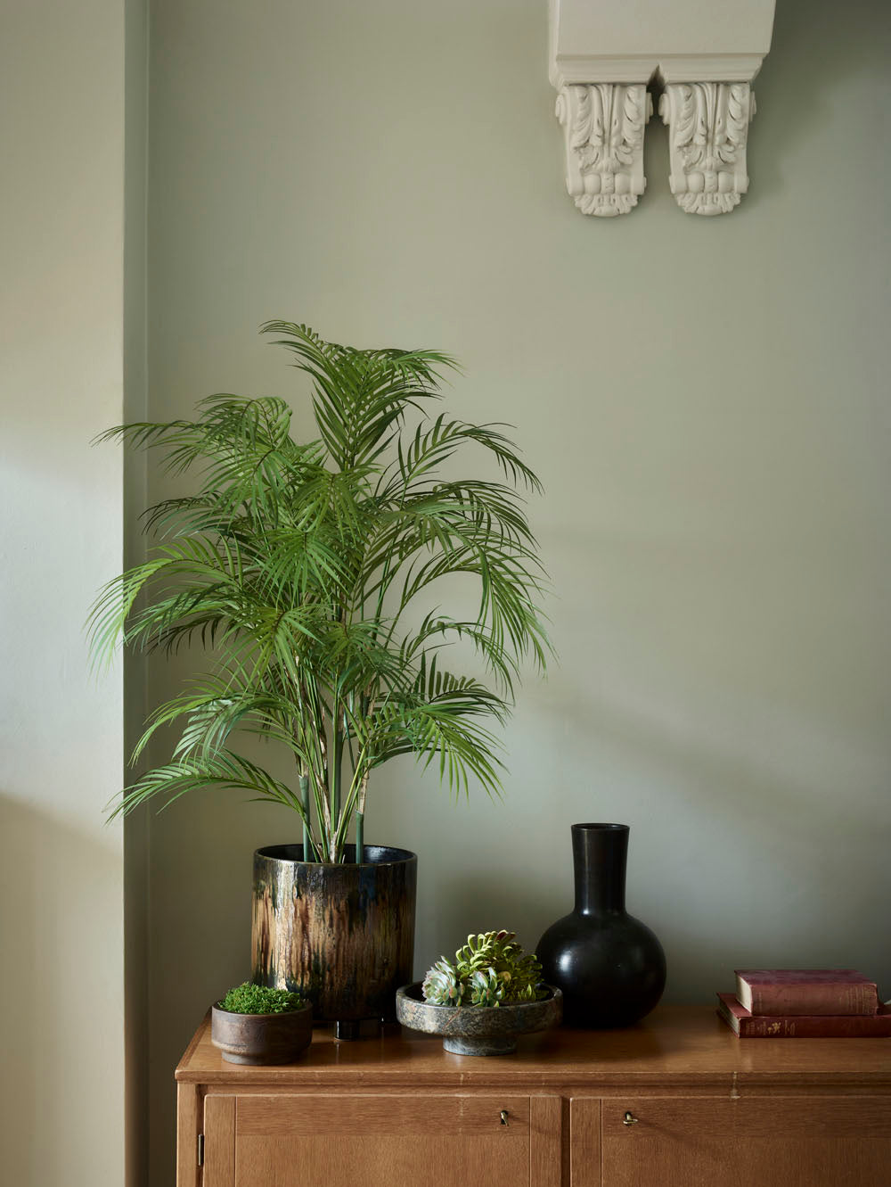 Faux Chamaedorea Palm, Green - 100 cm