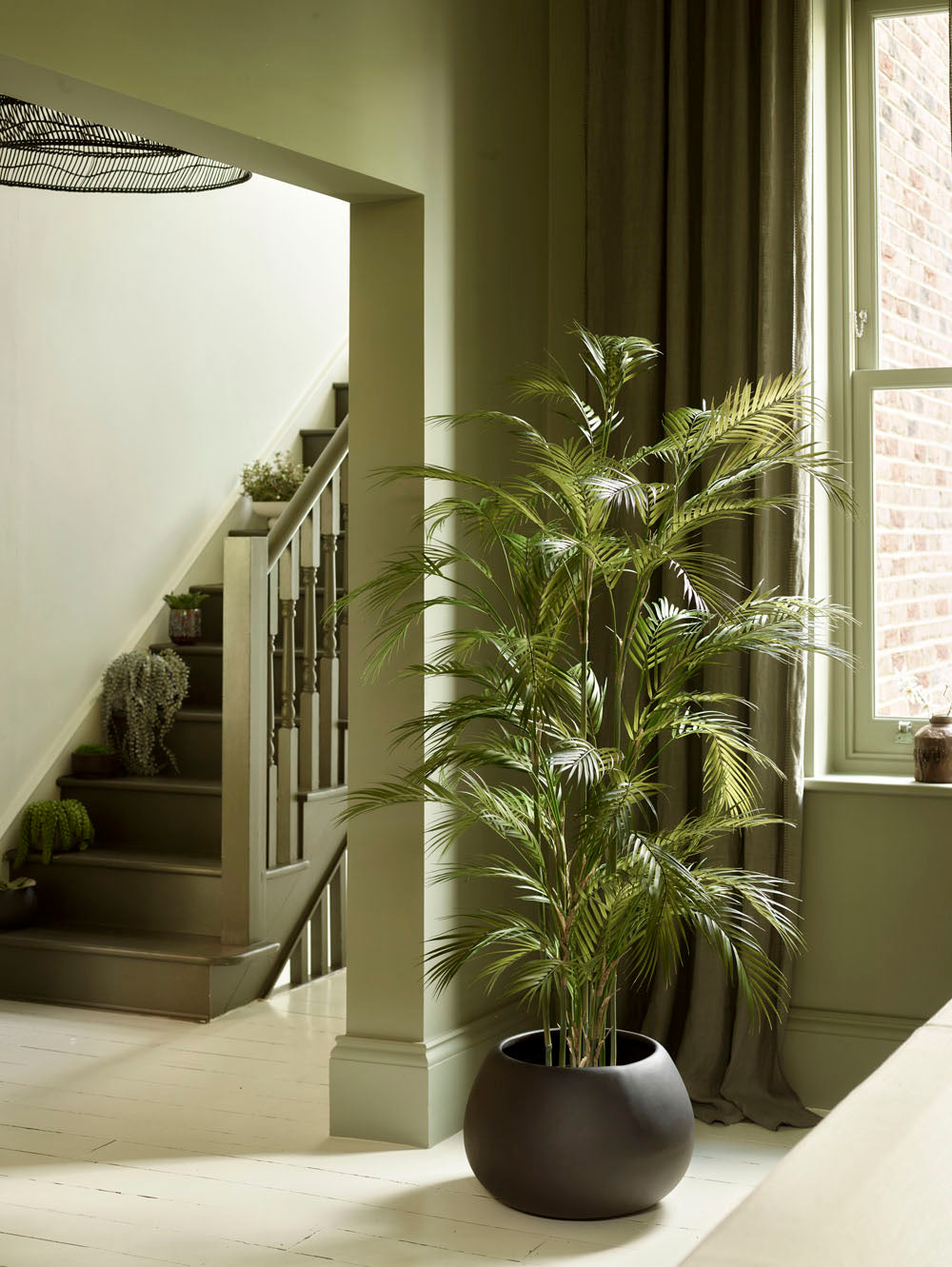 Faux Chamaedorea Palm, Green - 165 cm