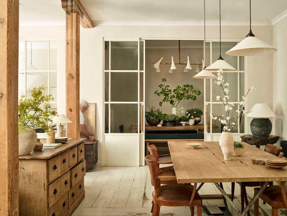 Faux Cherry Blossom Stem, White - 127 cm