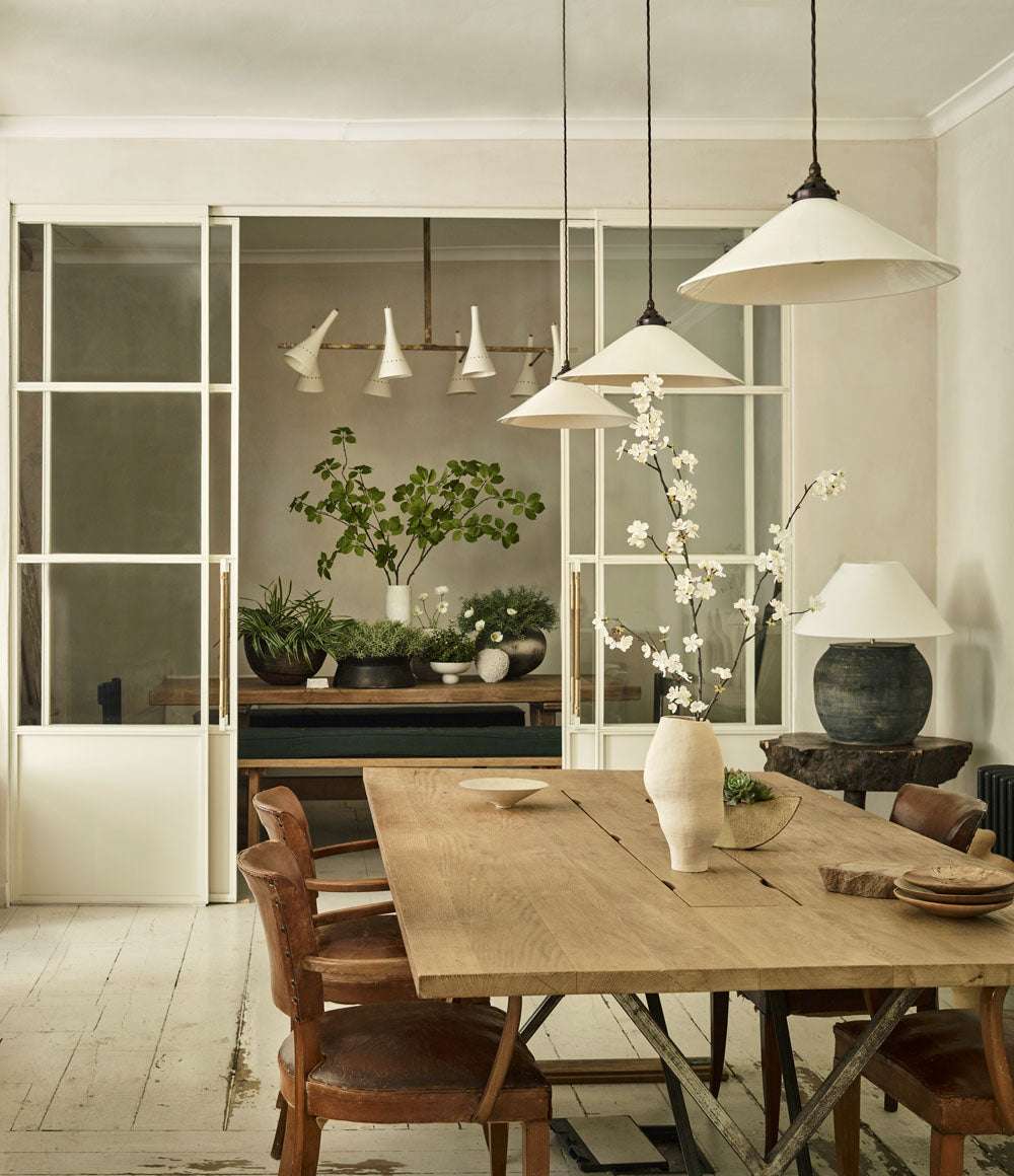 Faux Cherry Blossom Stem, White - 127 cm