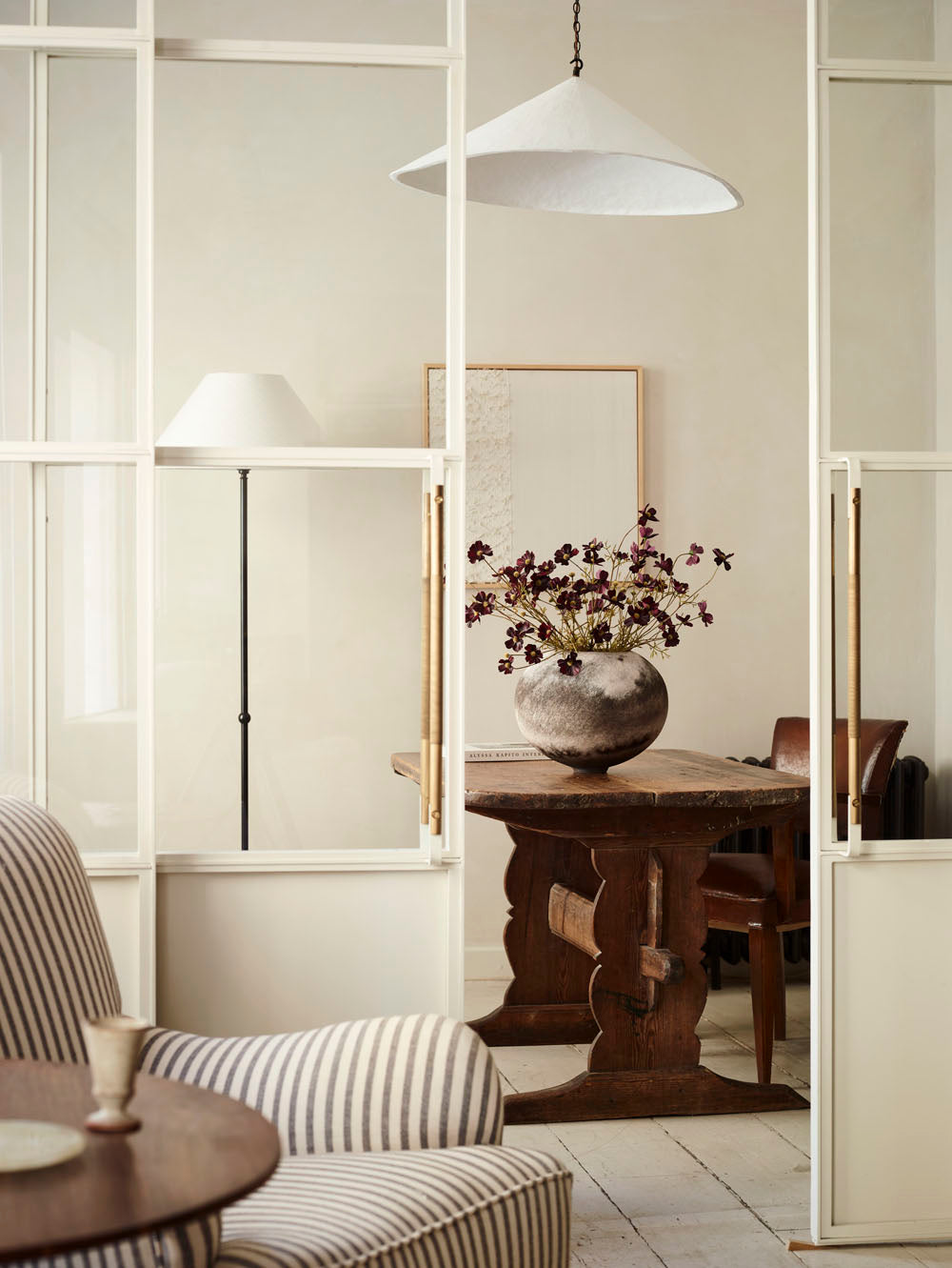 Faux Cosmos Mini, Burgundy - 77 cm