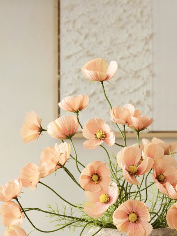Faux Cosmos, Peach - 61 cm