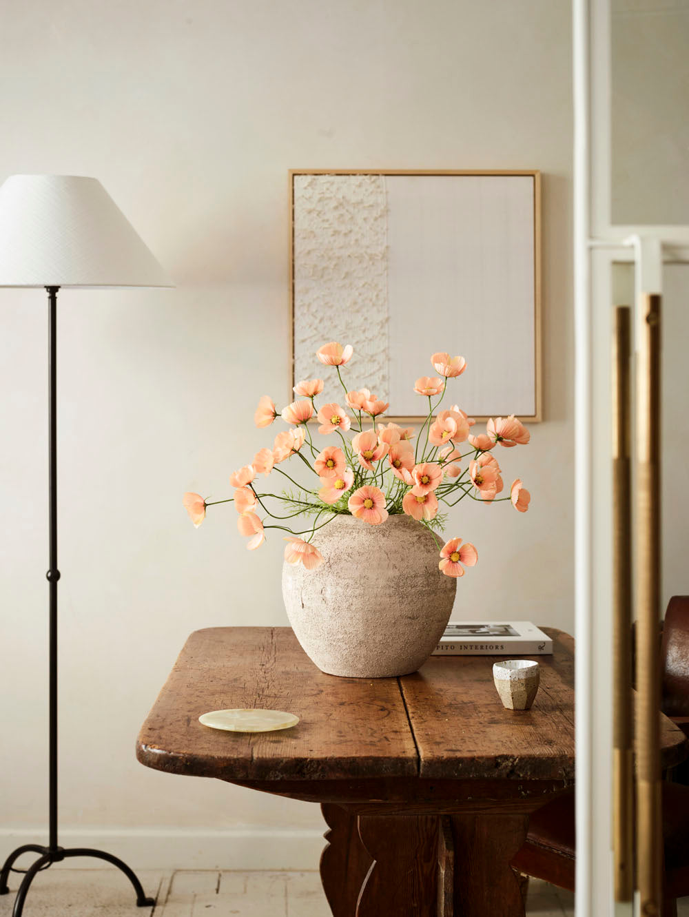 Faux Cosmos, Peach - 61 cm