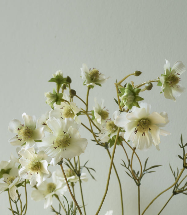 Faux Cosmos Mini, White - 96 cm