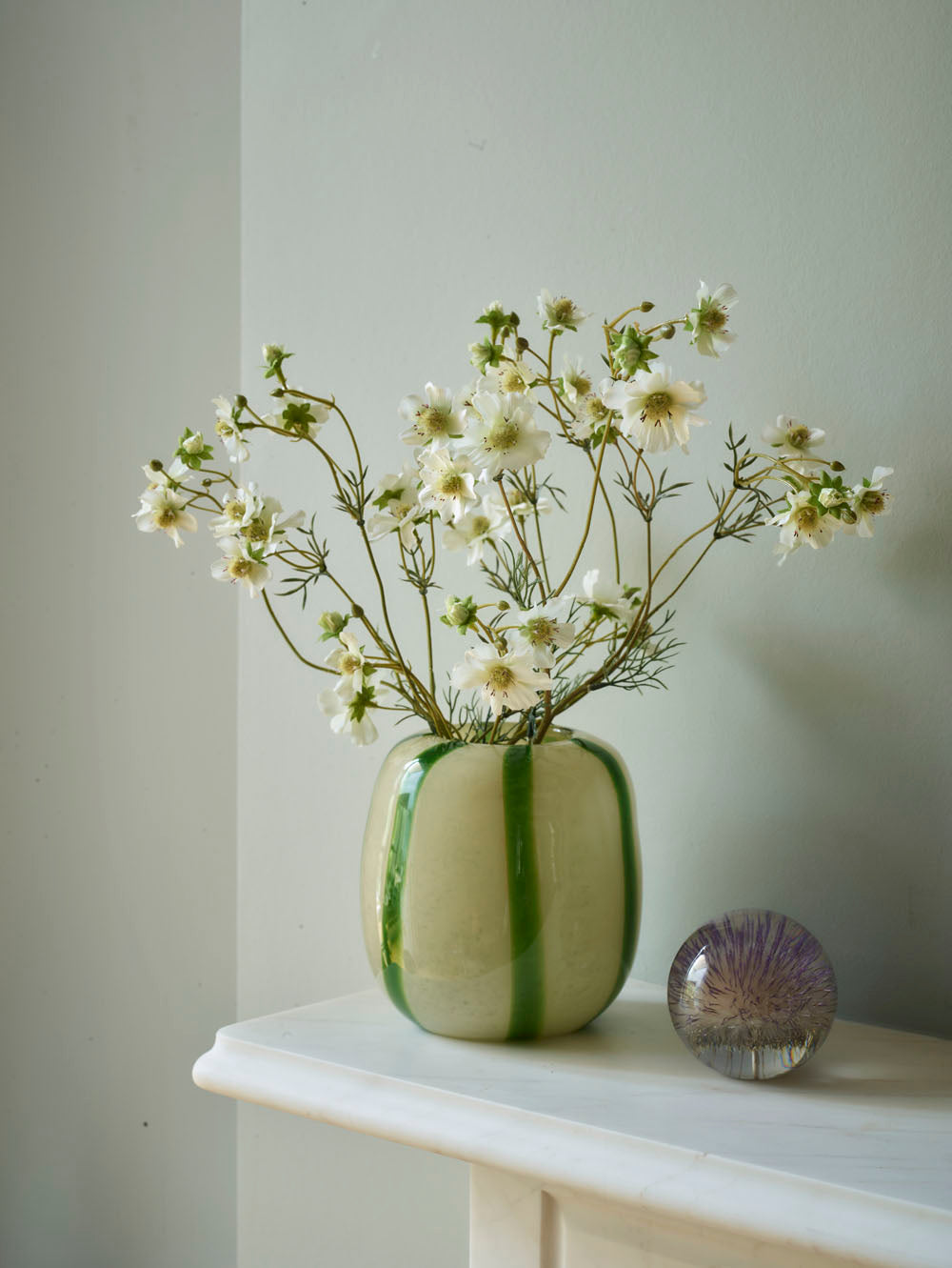 Faux Cosmos Mini, White - 96 cm