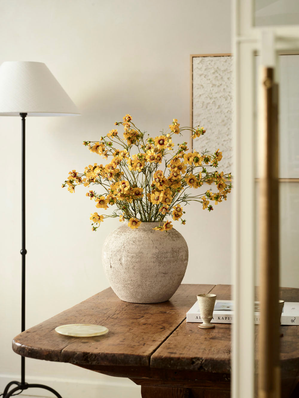 Faux Cosmos Mini, Yellow - 96 cm