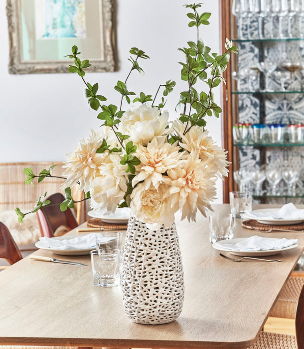 Faux Dahlia, Cream - 65 cm