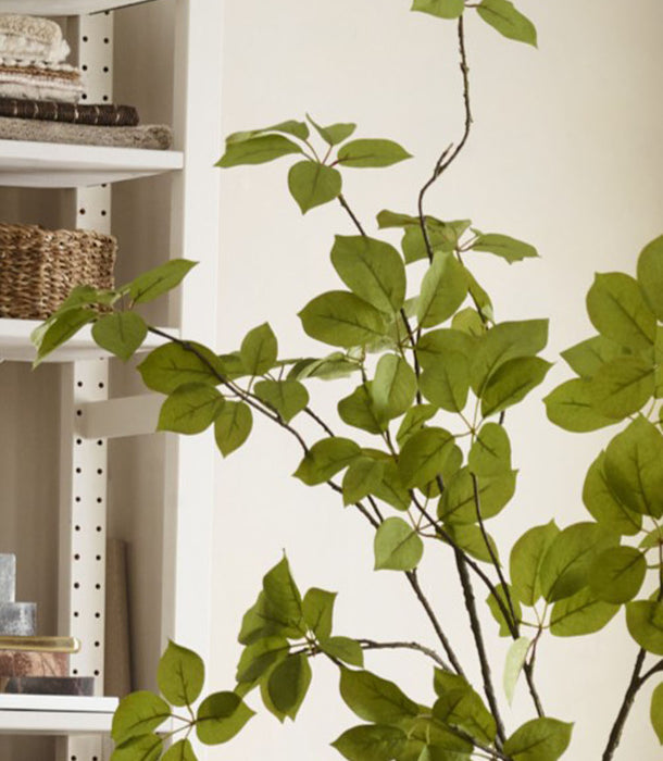 Faux Fruit Leaf Branch, Green - 120 cm