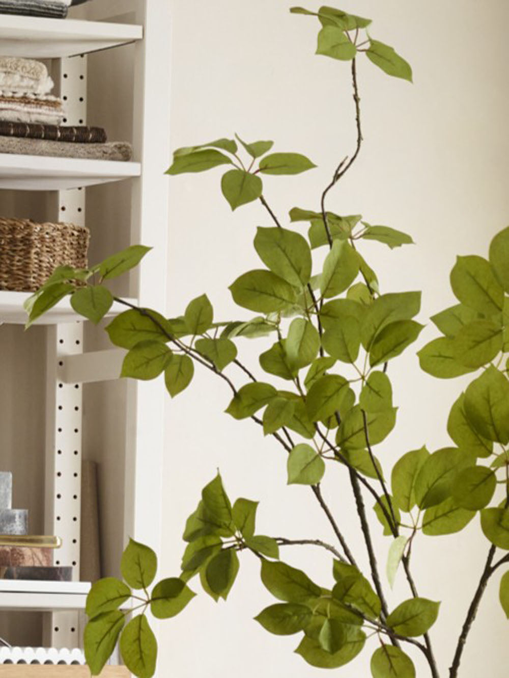 Faux Fruit Leaf Branch, Green - 120 cm