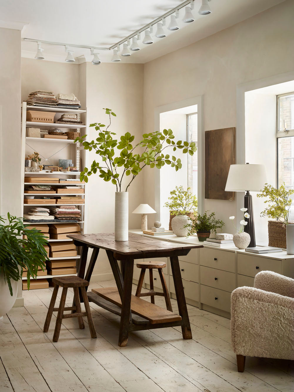 Faux Fruit Leaf Branch, Green - 120 cm