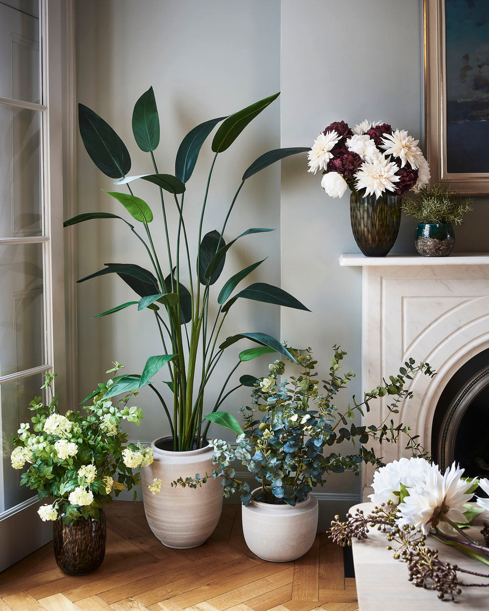 Faux Heliconia, Green - 175 cm