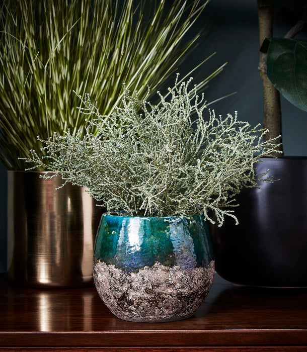 "Lindy" Pot, Green - 16 x 13 cm