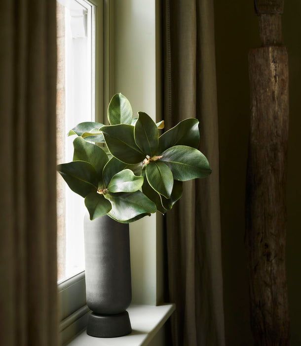 Faux Magnolia Leaf Branch, Green - 99 cm