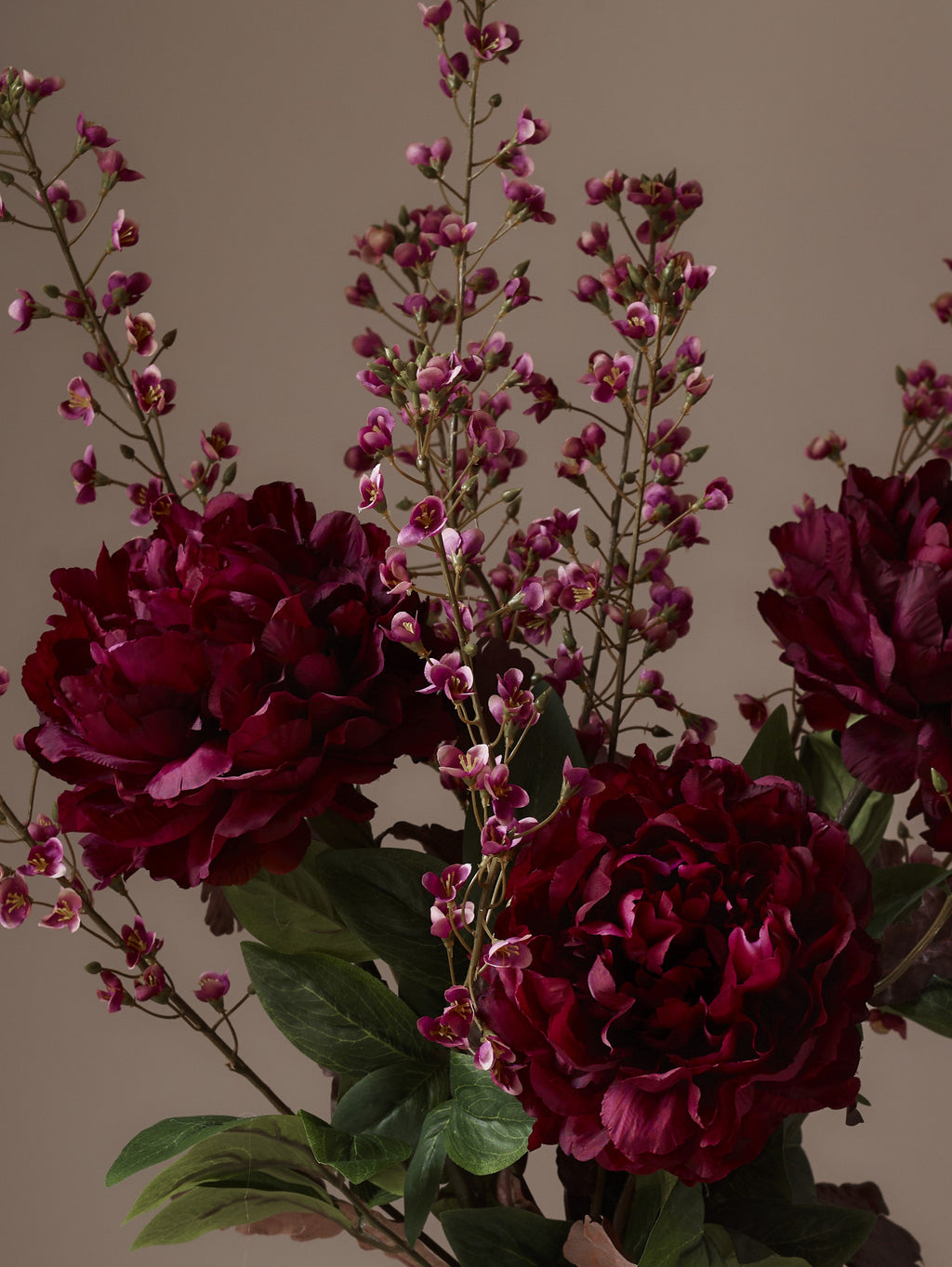 Faux Peony, Cerise - 72 cm