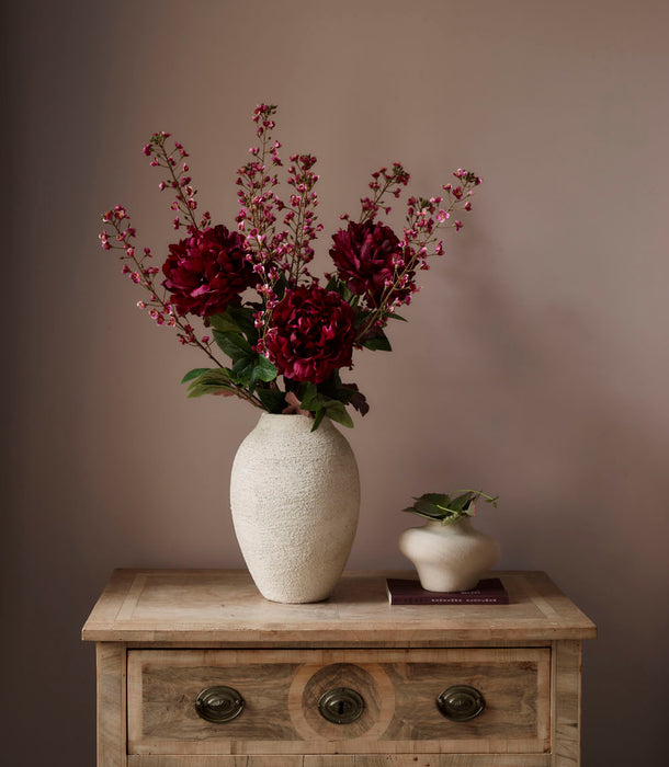 Faux Peony, Cerise - 72 cm