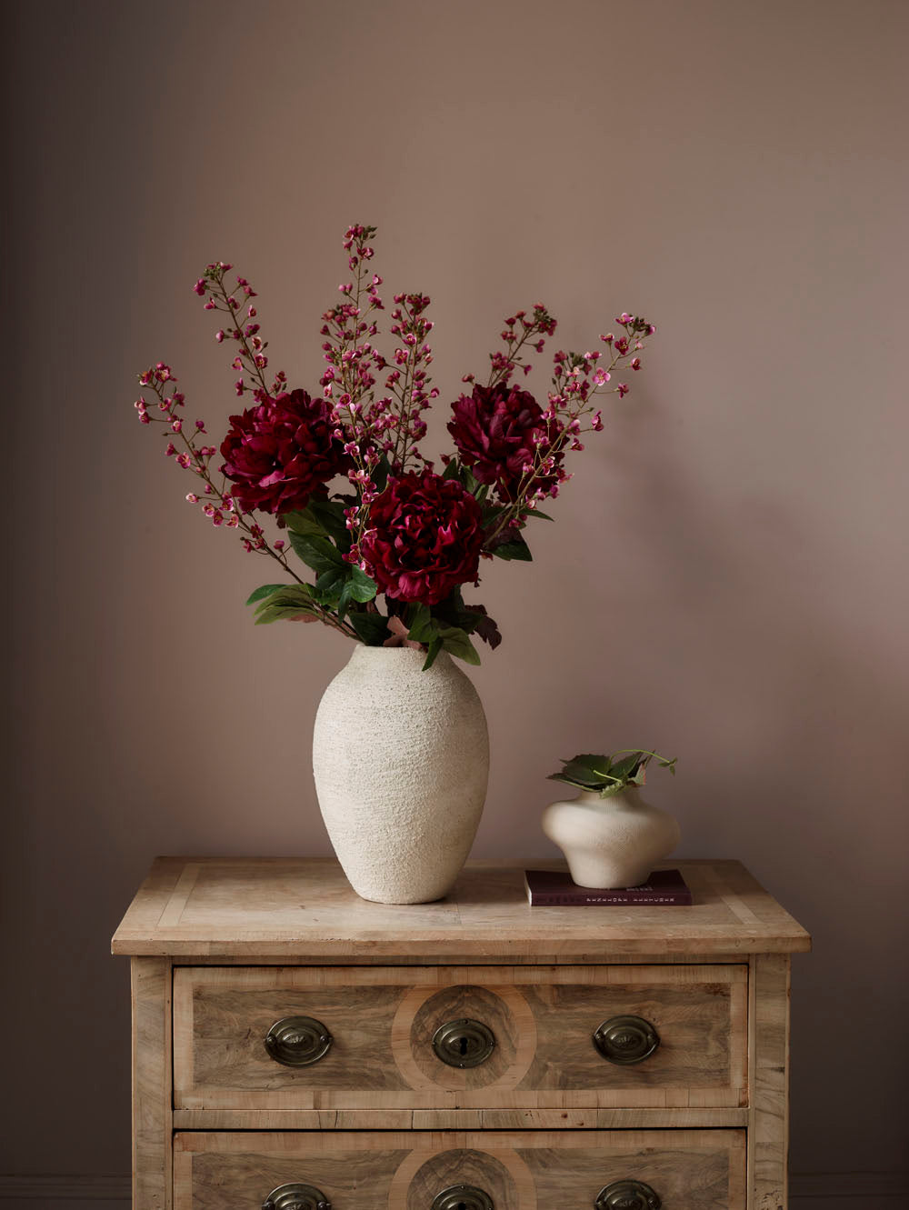 Faux Peony, Cerise - 72 cm