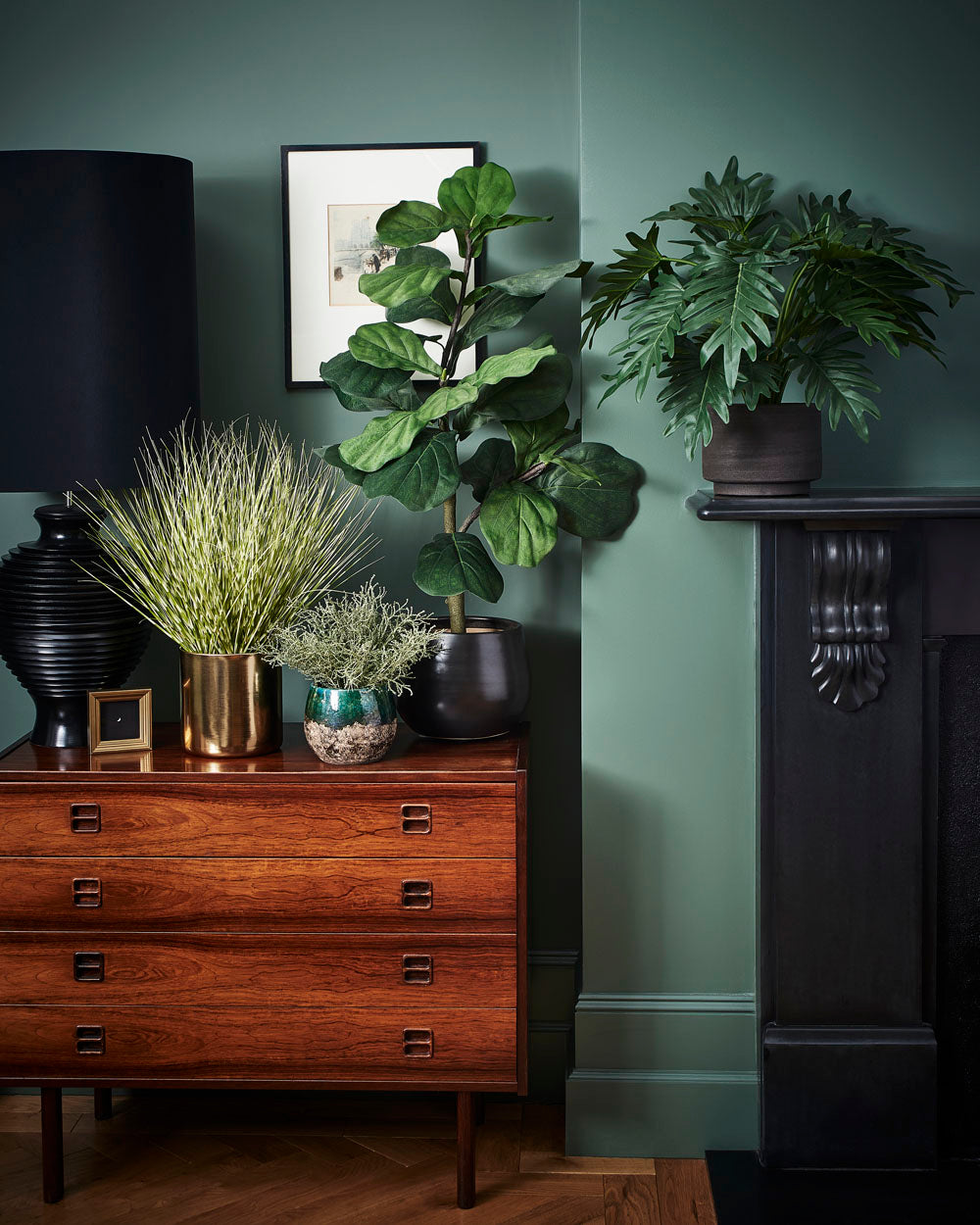 Faux Philodendron Xanadu, Green - 50 cm