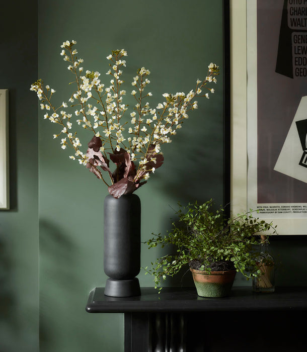 Faux Primula, White - 85 cm