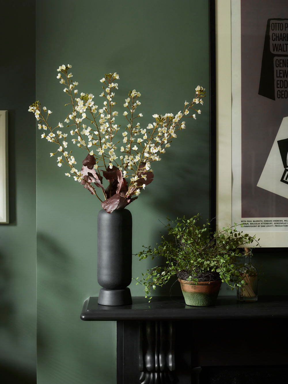 Faux Primula, White - 85 cm