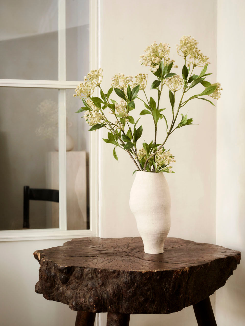 Faux Queen Anne's Lace, Natural - 109 cm