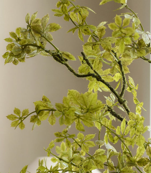 Faux Rose Leaf Branch, Green - 99 cm