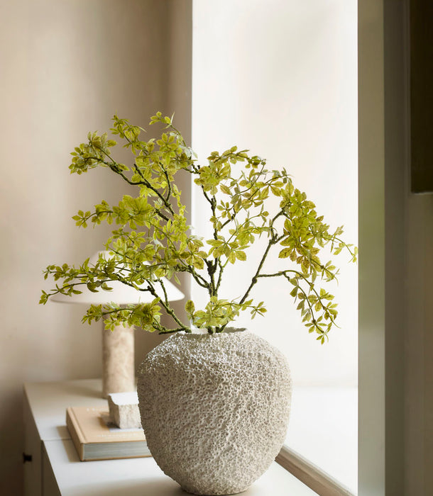 Faux Rose Leaf Branch, Green - 99 cm