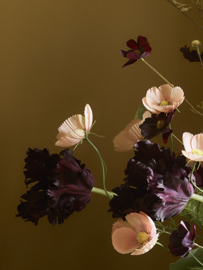 Faux Parrot Tulip, Burgundy - 65cm